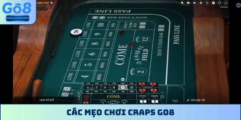 Mẹo chơi Craps GO8