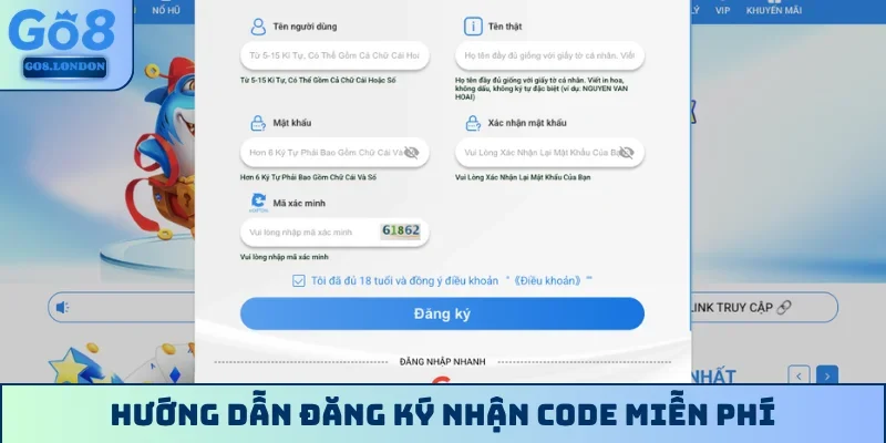 Hướng dẫn đăng ký nhận code miễn phí