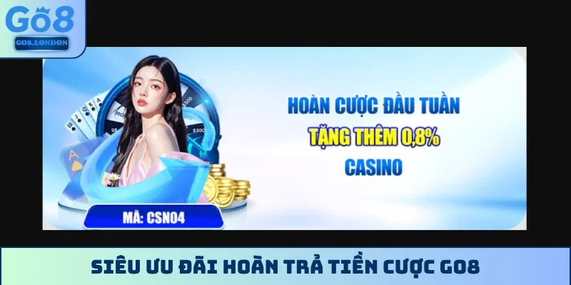 Siêu ưu đãi hoàn trả tiền cược GO8