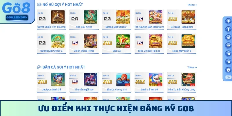 Ưu điểm khi thực hiện đăng ký GO8